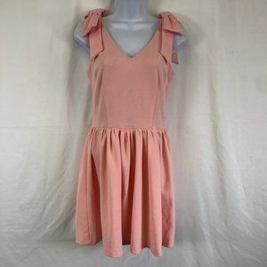 Love...ady Pink V-Neck With Bow-Tie Straps